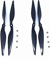 Vista 5 de KingVal Reemplazo de 2 pares de hélice CW/CCW de fibra de carbono 1245 compatible con RC Quadcopter Drone