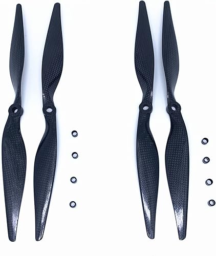 Miniatura 5 de KingVal Reemplazo de 2 pares de hélice CW/CCW de fibra de carbono 1245 compatible con RC Quadcopter Drone