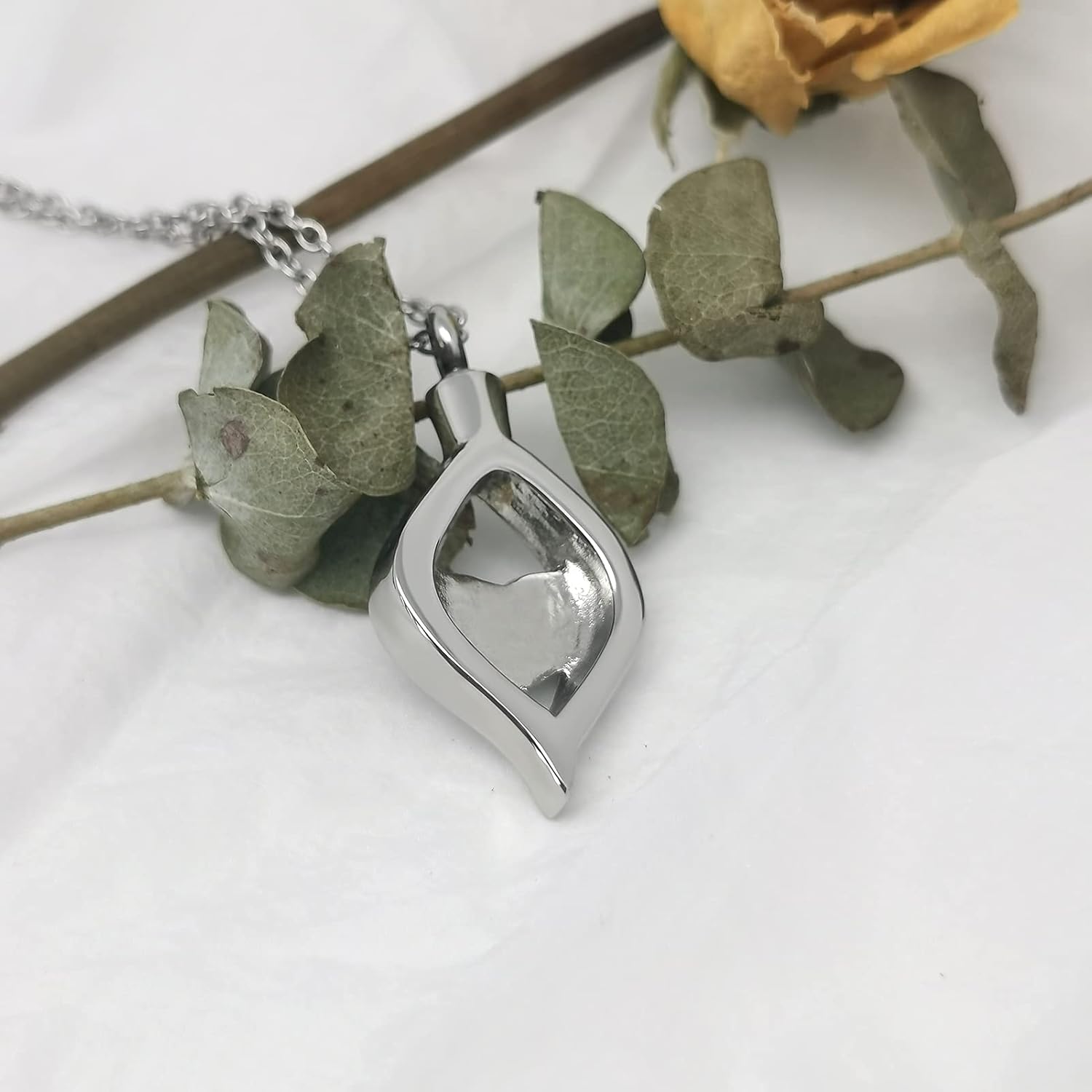 Teardrop Eye of My Heart Crystal Cremation Urn Necklace for Human Pet Ashes Holder Memorial Keepsake Pendant Jewelry - Image 4