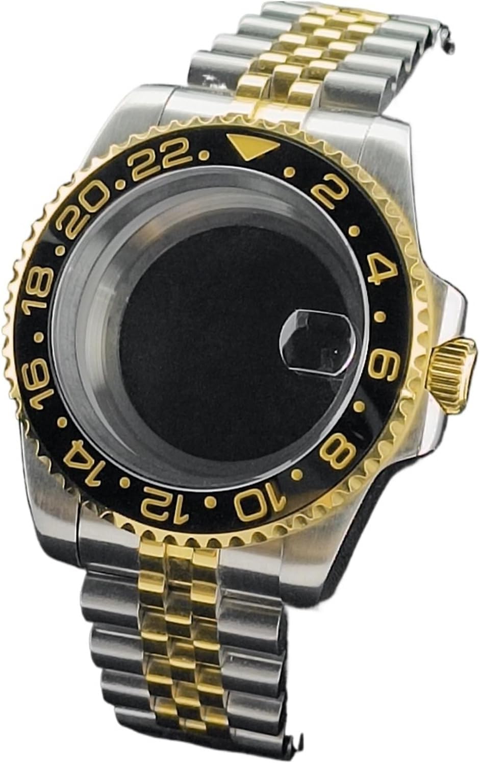 40MM Watch Case with Bidirectional Rotation and Sapphire Glass for NH-34 Movement, 5BAR Waterproof