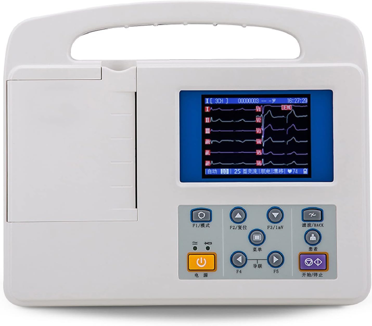 Monitor ECG Portatile, Touch Screen Digitale 12 Canali 12 Derivazioni ECG ECG Elettrocardiografo Software per Pc