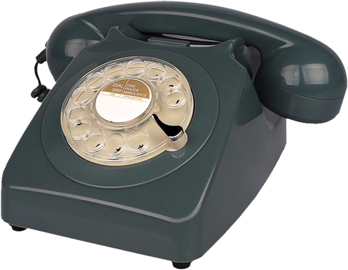 Corded Telephone Retro Phones Landline Phones Vintage Rotary Dial Phone for Home Office Shops Art Decor(A)