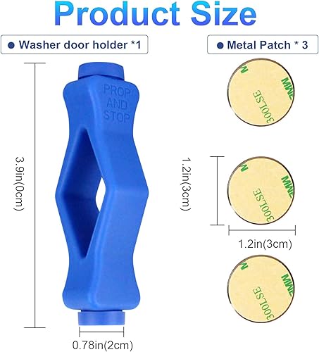 Miniatura 8 de Accesorio magnético para puerta de lavadora con 3 cierres metálicos adhesivos, soporte para puerta de lavadora que puede ayudar a que tu lavadora se