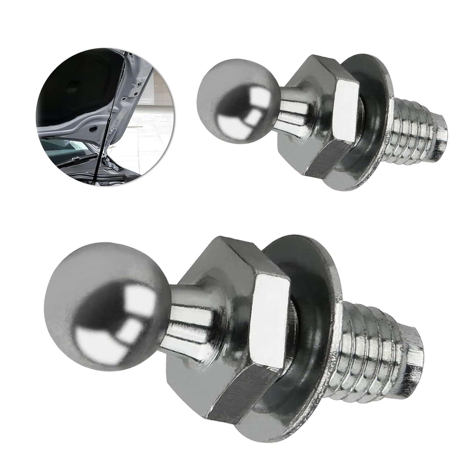 4 Kugelbolzen Edelstahl M8 - Für Gasdruckfedern Kofferraum/Motorhaube