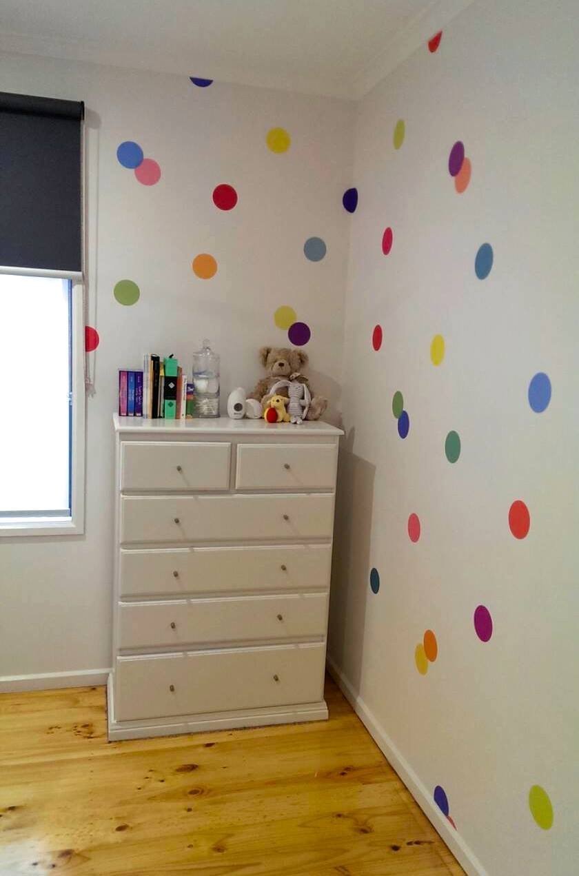 Polka Dot Wall Stickers Polka Dots Wall Stickers, Round Circle Confetti ...