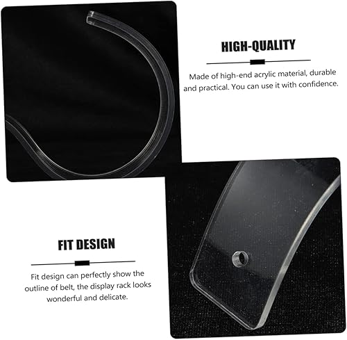 Miniatura 7 de NOLITOY 10 soportes acrílicos para cinturón, organizador de cinturón transparente, organizador de cinturón, soporte para cinturón de exhibición,