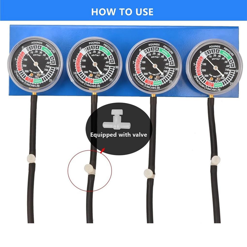 Herramienta de sincronización de carburadores para motocicletas, probador carburadores para motocicletas, kit sincronización, herramientas diagnóstico para, equilibrador 4 cilindros