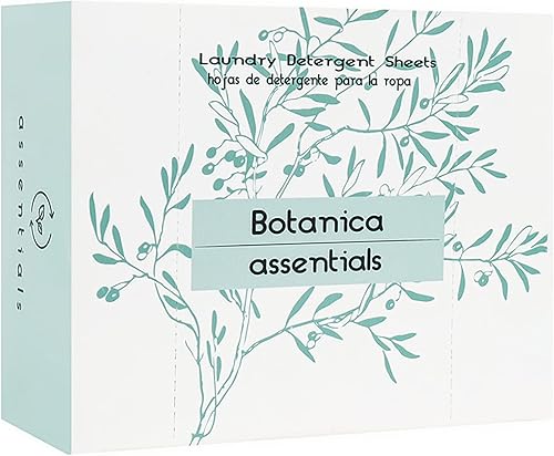 ASSENTIALS No.1 - Hojas de detergente para ropa con aroma a jazmín, 120 cargas60 hojas, ecológicas, cero residuos, no tóxicas, sin tinte, aptas para