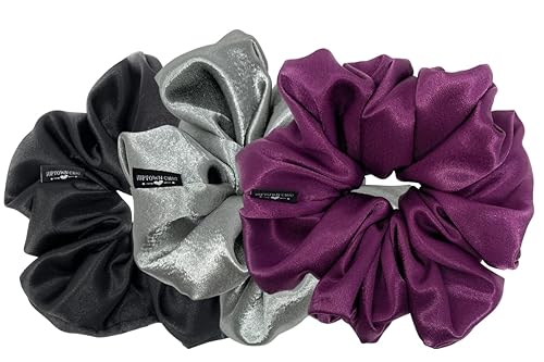 Vista 74 de Coleteros de satén extragrandes extragrandes para mujeres y niñas, prevención de encrespamiento, soporte para el cabello para dormir, banda elástica