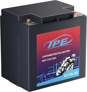 TPE Lithium Motorcycle Scooter Battery LiFePO4 Engine Start Battery 12.8V 12AH 720 CCA with BMS Smart Battery Management System 2500-8000 Life Cycles