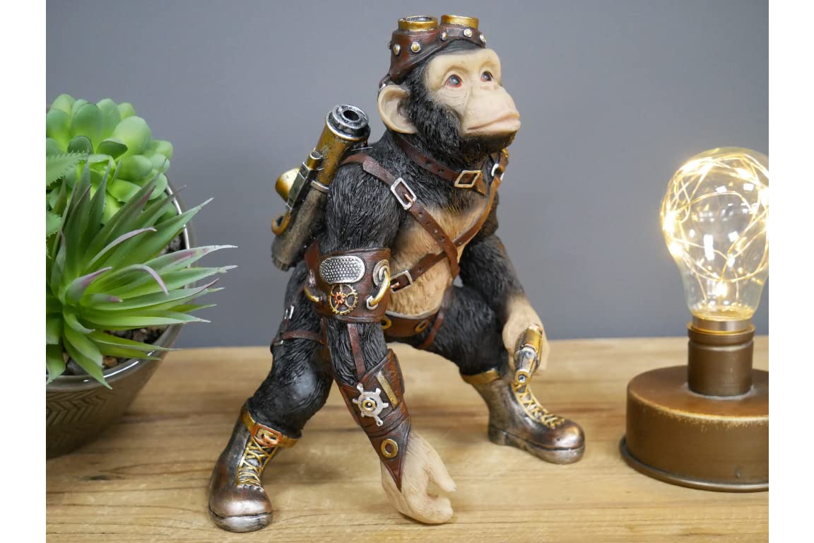 DaisyandGordi's Home Interiors Steam Punk Exploring Space Monkey Themed Ornament, Multicolor - Image 2