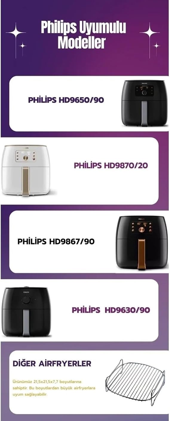 Airfryer Izgarası- Xxl Fritöz Izgara Teli Airfryer Fritöz Fırın Teli