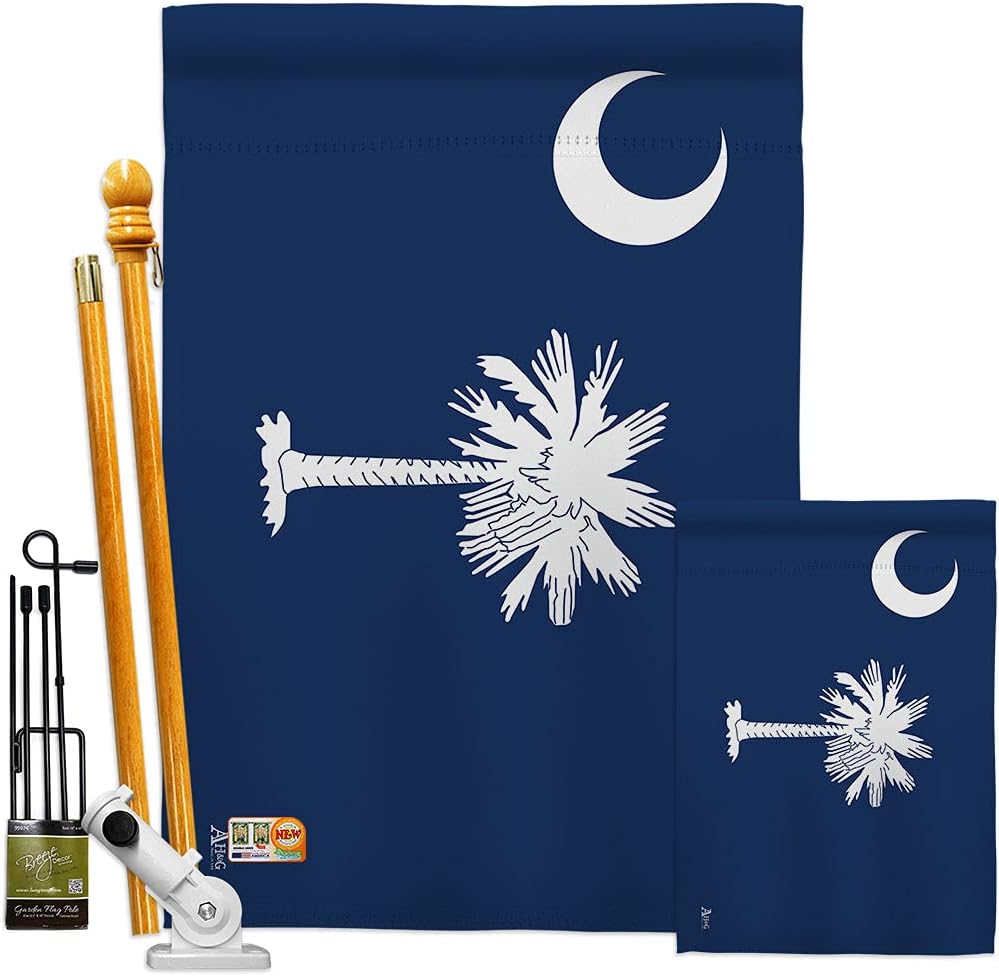 South Carolina House Flag Americana States USA American Territories Republic Country Particular Area Small Decorative Gift Yard Banner Double-Sided Made In 28 X 40