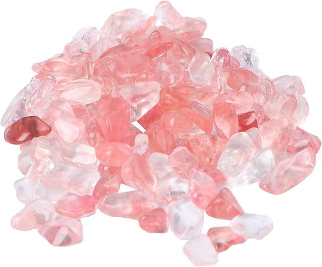 POPETPOP Aquarium Pebbles Pink-Fish Tank Gravel Rock Crystal Stones for Fish Tank/Terrariums/Garden/Flowerpot/Glassware/Vases Decoration (100g 5-7mm)