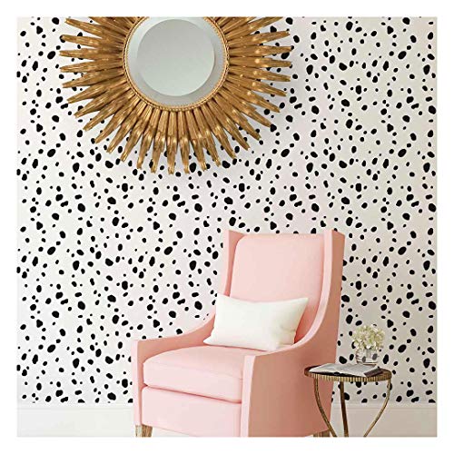 Dalmatian Spots Allover Stencil - Large Stencils for Painting Walls â€“ Try Stencils Instead of Wallpaper â€“ Modern Stencils for Wall Painting â€“ Stencil Designs for DIY Home DÃ©cor â€“ Best Stencils