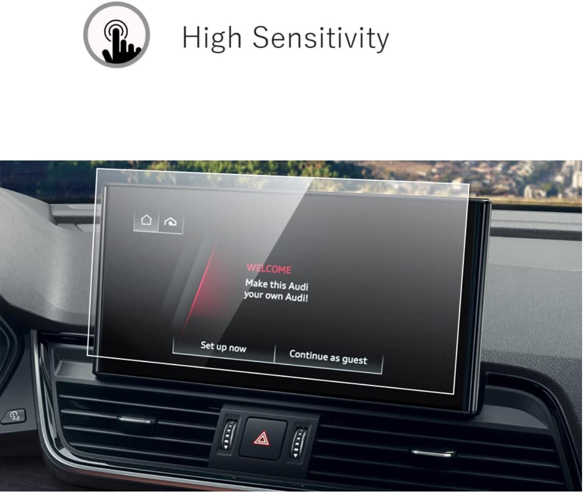 mbsix screen protector compatiple with 2022 2023 q5 10 1 inch touch screenhd clearscratch resistantanti glareprotecting mmi 10 1 inch screen
