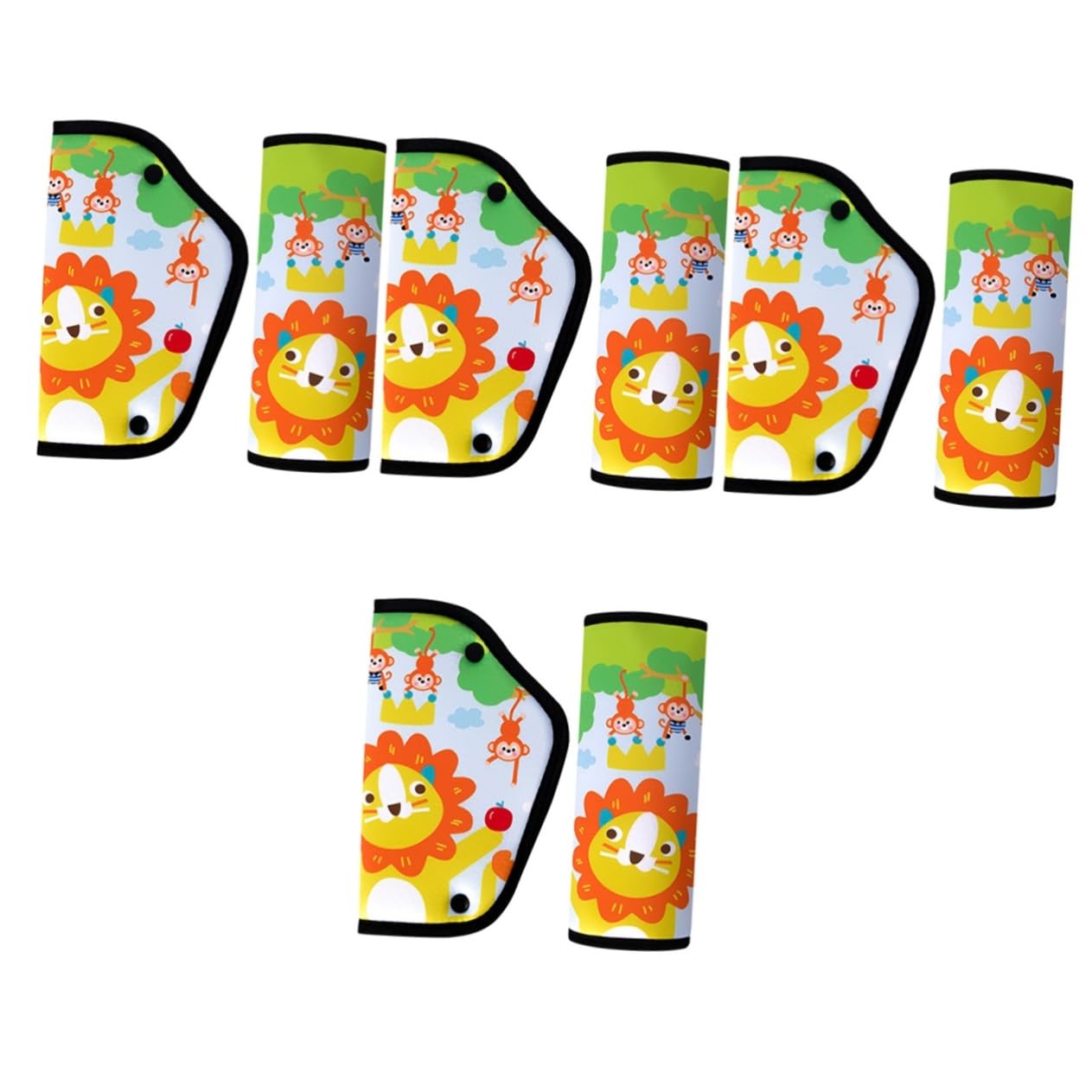 Ciieeo 4 Ensembles épaulettes protecteur sécurité soutien enfants coussin de bandoulière Ajusteur des sièges d'auto coussin de harnais de voiture accessoire siège auto flanelle