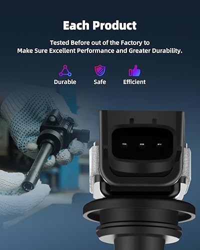 Miniatura 5 de ECCPP Paquete de bobinas de encendido compatibles para Nissan March L4 1.6Lpara Nissan Tiida L4 1.8L 2007-2012 Reemplazo para UF591 C1564