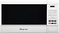 Vista 5 de Magic Chef Horno microondas compacto de encimera, 1,000 vatios, blanco, 1.1 pies cúbicos - Electrodoméstico de cocina digital con cocción de un solo