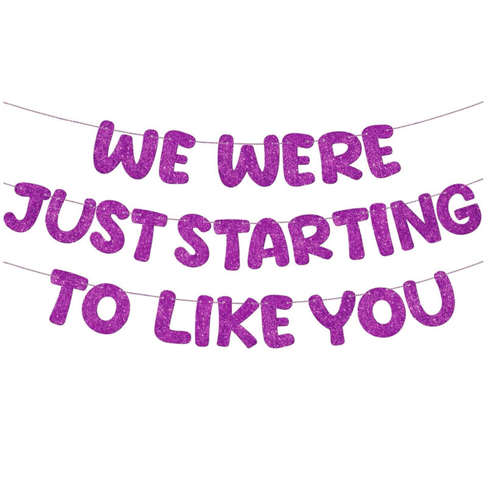 Glitter Leaving Banner-Funny Banner for Office, Farewell Party Decorations