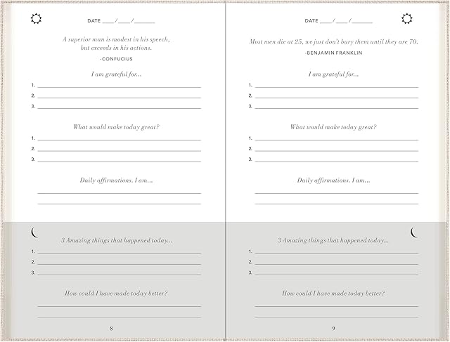 The 5-Minute Diary | Gratitude Journal, Success Journal | Daily Planner, Organiser, Achieve Your Goals with more Motivation, Minutes a Day for more Self Care, Mental Health & Happiness, Natural