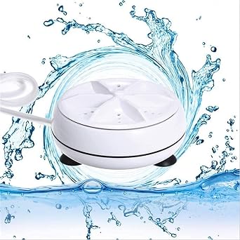 Portable Washing Machine, Mini Ultrasonic Washing Machine 3 in 1 Dishwashers Ultrasonic Waves Suitable for Home, Business, Travel, College Room, RV, Apartment 3.5IN