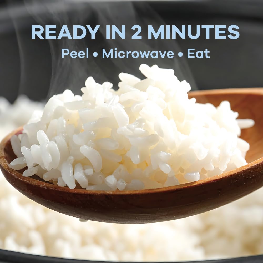 OTOKI Korean Cooked White Rice, Authentic Fluffy Rice, Ready in 2 Minutes, Gluten-Free Microwavable Bowls, 7.41 oz (Pack of 12)