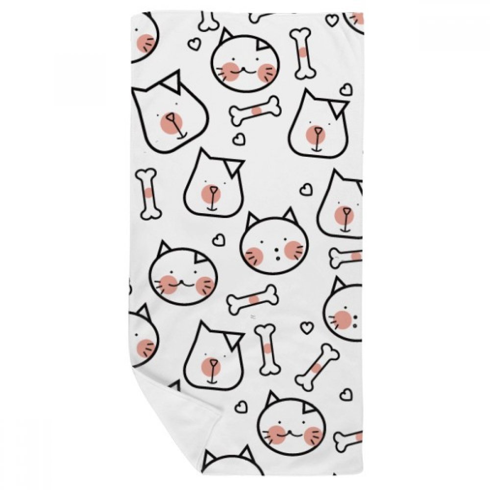 Serviette de bain motif chat et chien pour témoigner votre amour des animaux