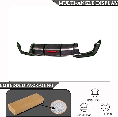 Miniatura 5 de AMNOOL Difusor de parachoques trasero de fibra de carbono para BMW Serie 3 G20 G28 2020-2022 330i M Sport Sedan 4 puertas parachoques inferior