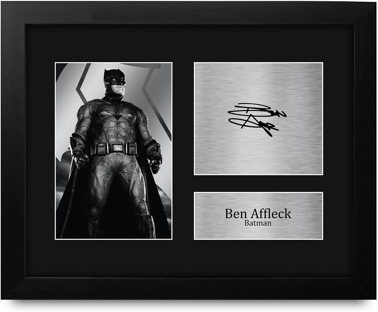 HWC Trading Ben Affleck DCEU Batman Framed Gifts Printed Signed Autograph Picture for Movie Memorabilia Fans - US Letter Size
