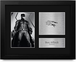 HWC Trading Ben Affleck DCEU Framed Gifts Printed Signed Autograph Picture for Movie Memorabilia Fans - US Letter Size