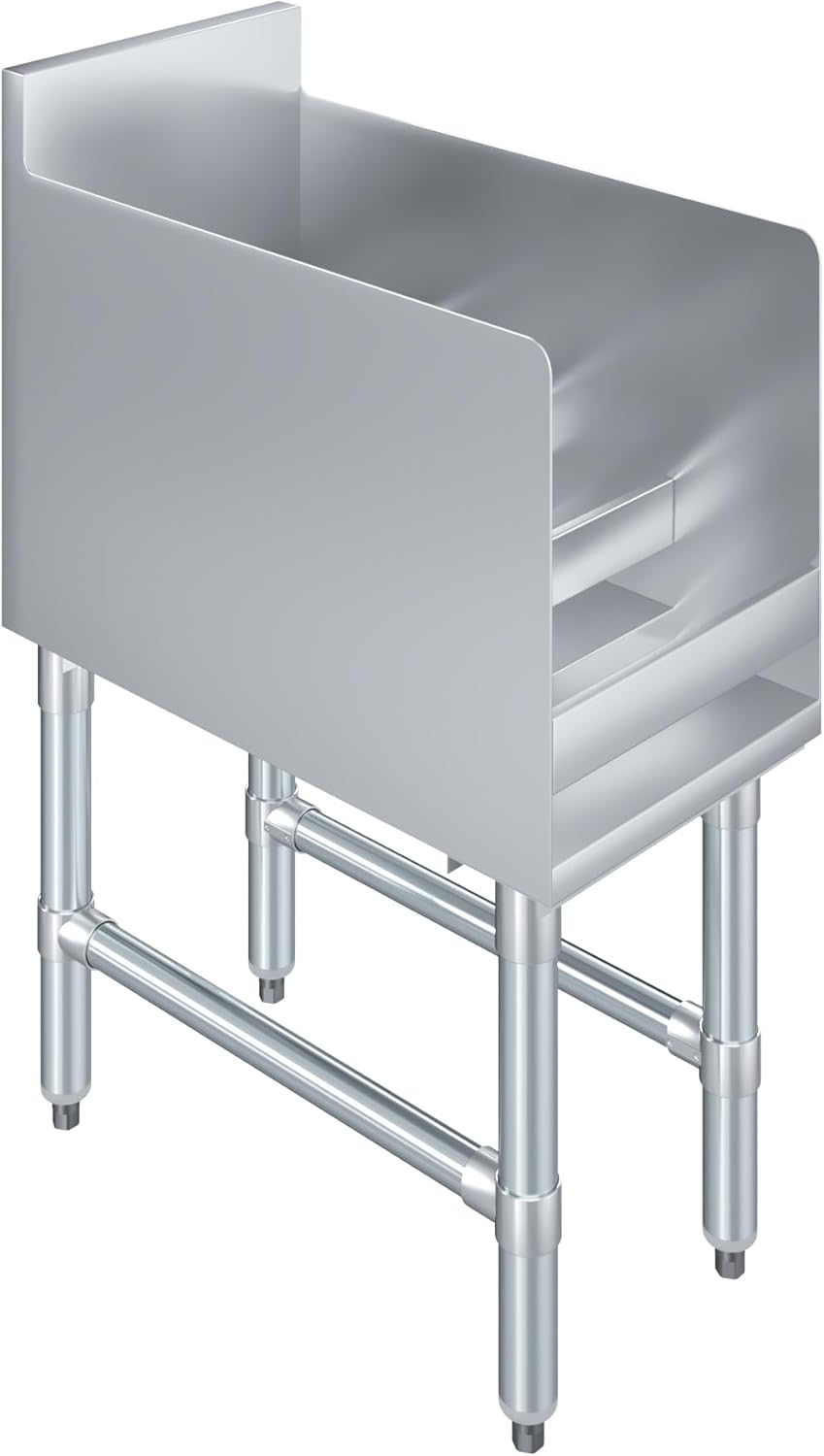 AmGood 22.5 in. x 12 in. x 30 in. Stainless Steel Four-Tier Liquor Display Rack