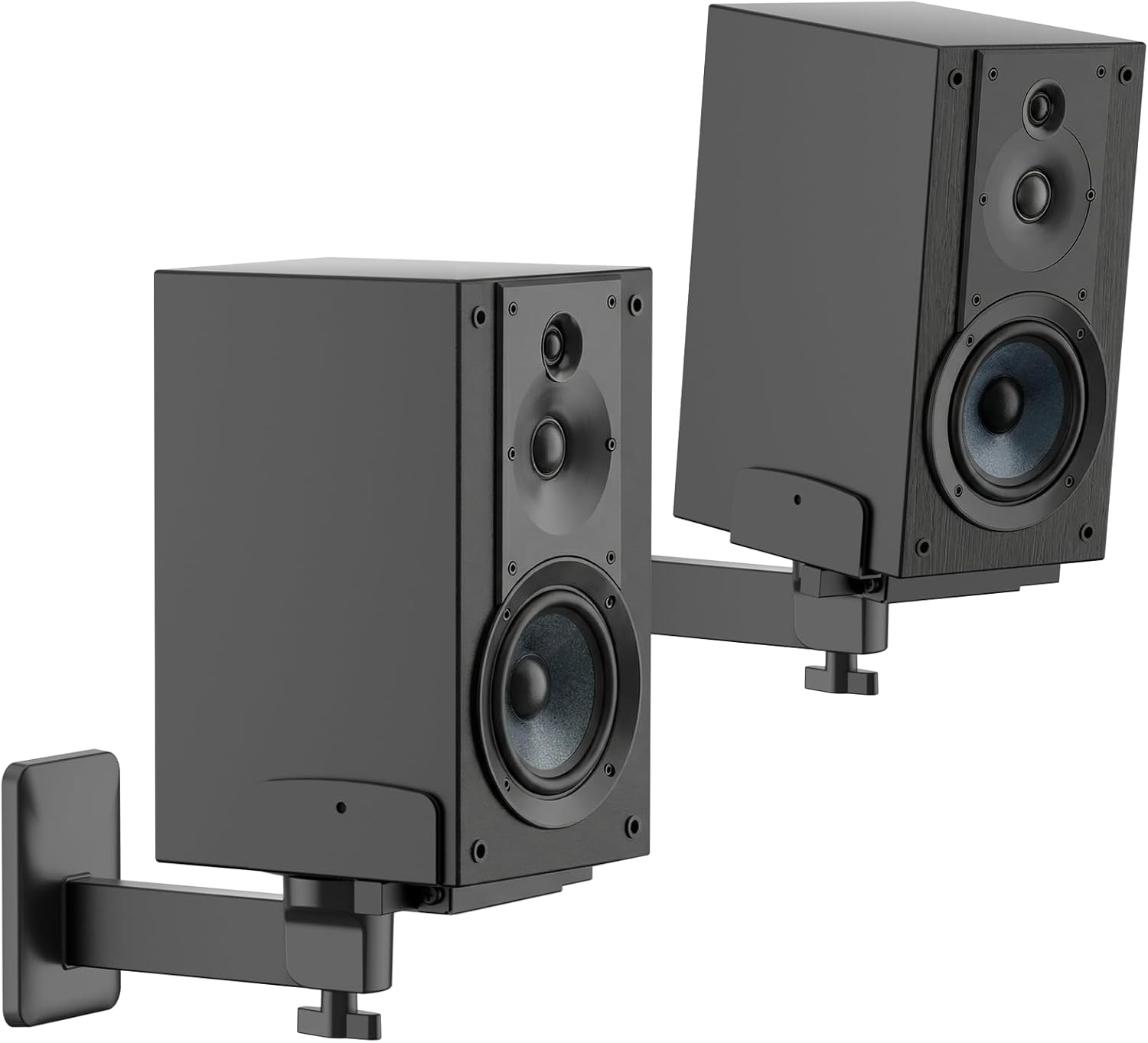 Heavy Duty Speaker Wall Mounts Compatible with Sony SS-CS5/SS-CS5M2/SS-CS8, Adjustable Dual Side Clamp Large Wall Mounts for Sony Speakers, Fits 5–11" Wide Speakers, WR Cable Ties, Hold Up to 55Lbs