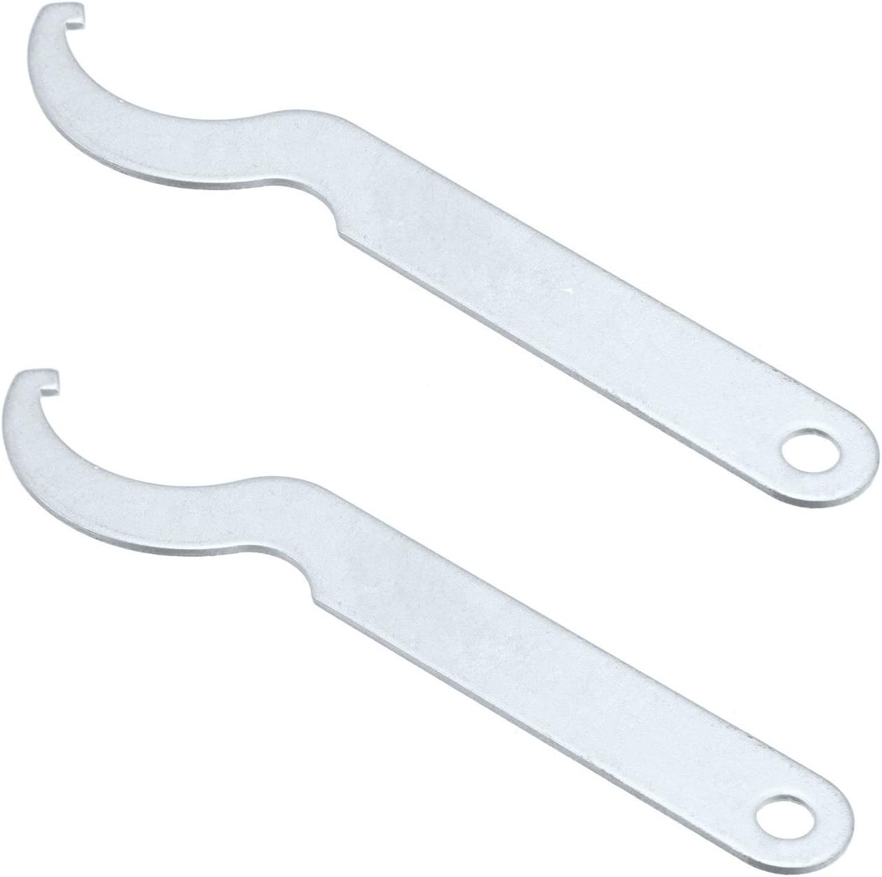 Sange 2Pcs 6.1" Universal Shock Absorber Pre Load Spanner Wrench Tool for Motorcycle ATV Snowmobile Dirt Bike Kawasaki Yamaha Honda (Silver)