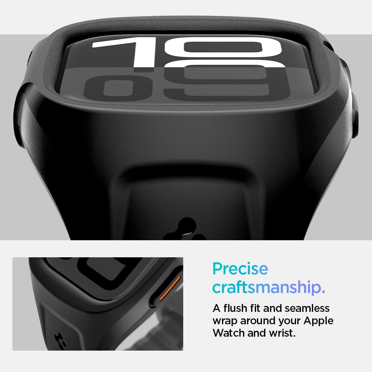 Spigen for Apple Watch Ultra 3/2/1, Series 11/10 46mm Sport Band, Liquid Air Pro Protective Case and Sweat & Waterproof Strap for Men Women TPU Wristbands