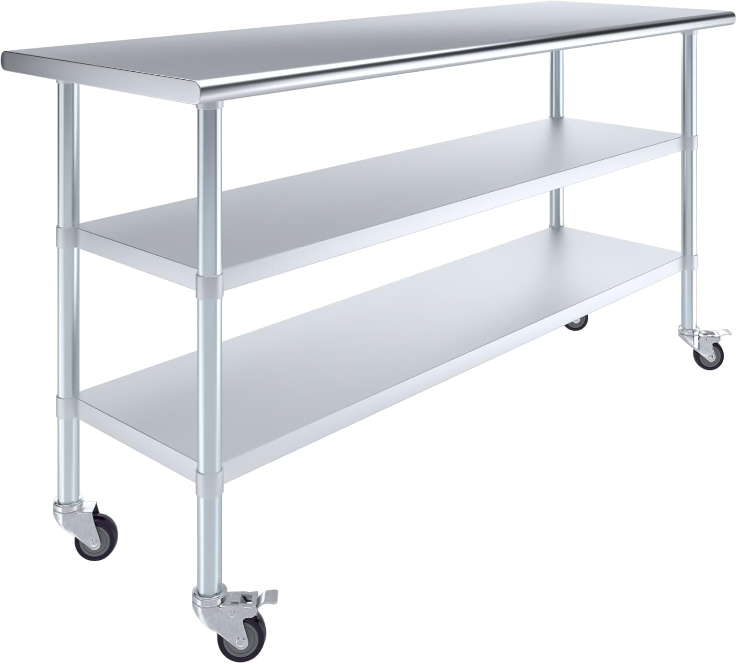 Amazon.com: AmGood Stainless Steel Work Table with 2 Shelves and ...