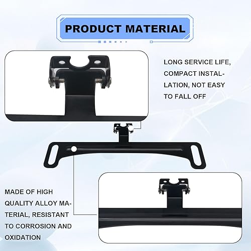 Miniatura 3 de Soporte universal para placa de matrícula de visión trasera para automóvil, kit de cámara trasera montada en espejo, soporte de instalación de
