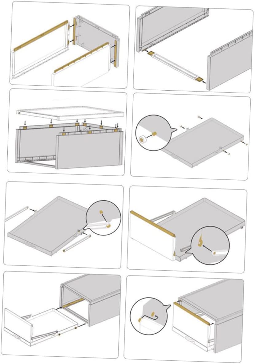 3pcs Shoe Storage Box Plastic Shoebox Drawer Women's Organizer Small Space Dorm Shoe Cabinet
