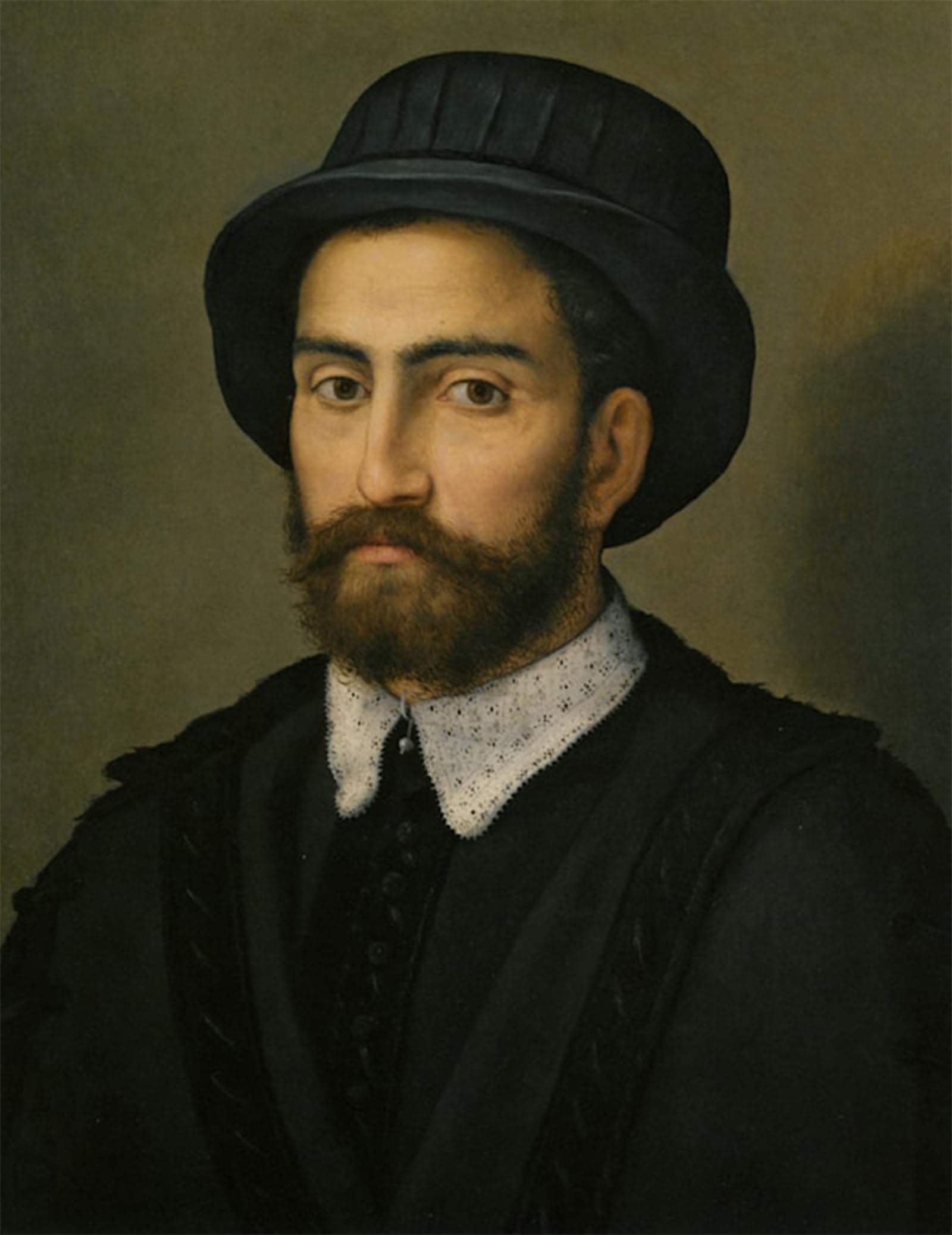 POSTERIIk Famous Print Pop Art Wall Art Graffiti Portrait of a Man Bust Length Wearing a Black Coat and Hat by Pier Francesco Di Jacopo Foschi Art Prints for Home Decor 60x90cm