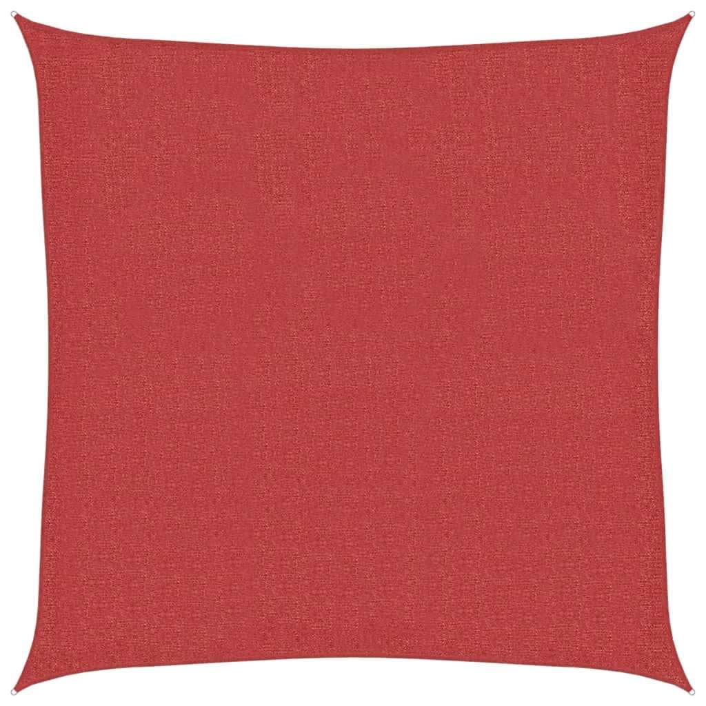 Voile d'ombrage anti-UV 90% rouge carré 2x2 m de haute densité