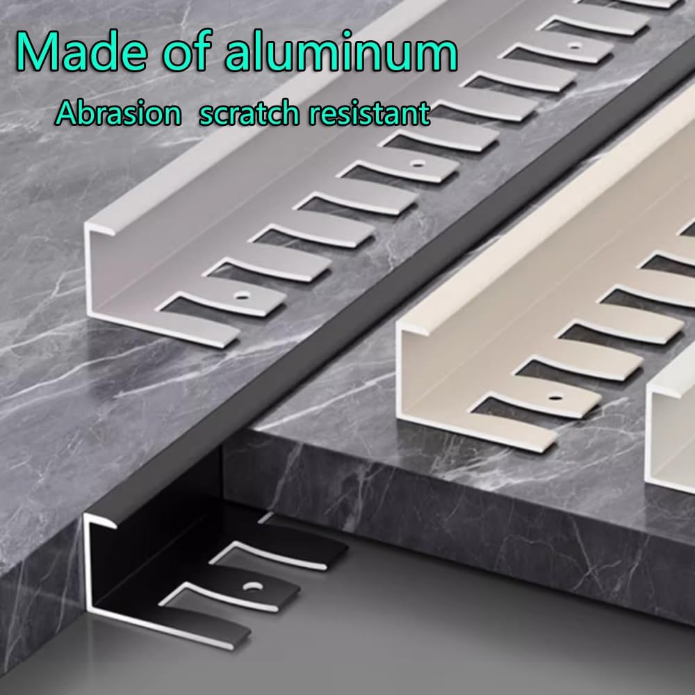 Adjuble aluminiowa listwa podłogowa 0,3 cm - 1,5 cm - srebrna listwa drzwiowa do drewna, metalu i płytek - elastyczna przegroda progowa obrzeża Solut (15 mm) - łatwy montaż