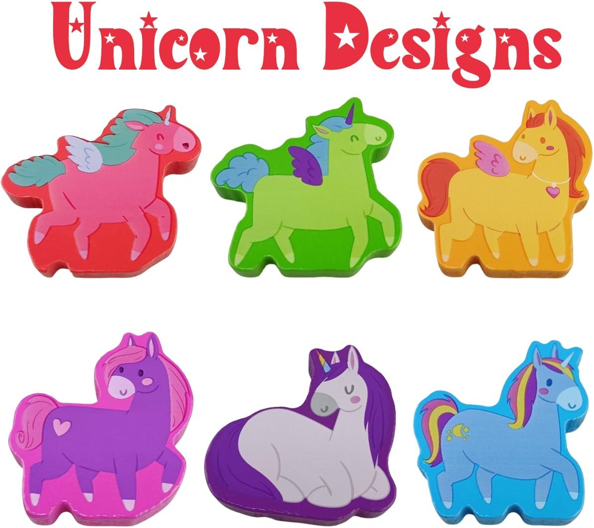 Pinkiwine Unicorn Wooden Peg Puzzles Montessori Educational Toys for Kids Toddlers Easter Basket Stuffers Gifts Unicorn Party Favors