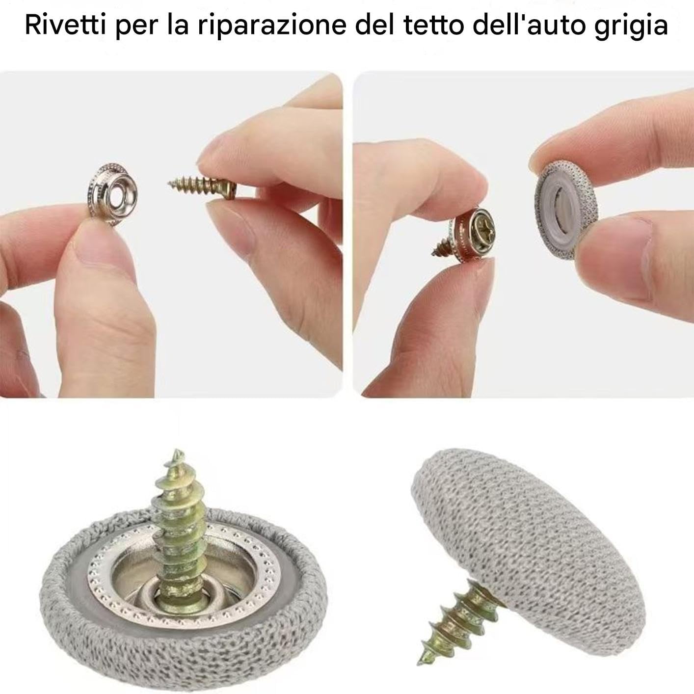 Kit Riparazione Cielo Auto,Bottoni Rivetti per Auto | Fibbia Fissaggio Con Strumento Installazione Per Furgone Tetto Apribile