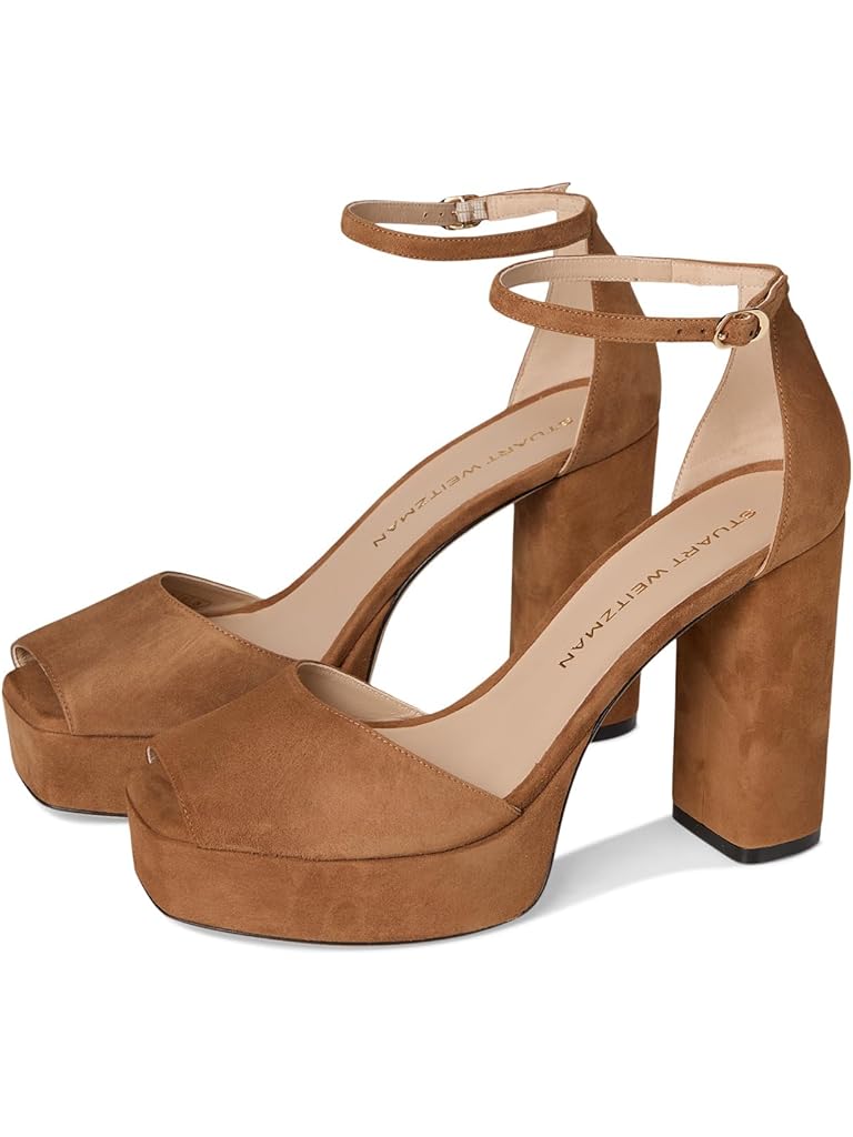 Gold Stuart Weitzman Sabrina Platform Sandals