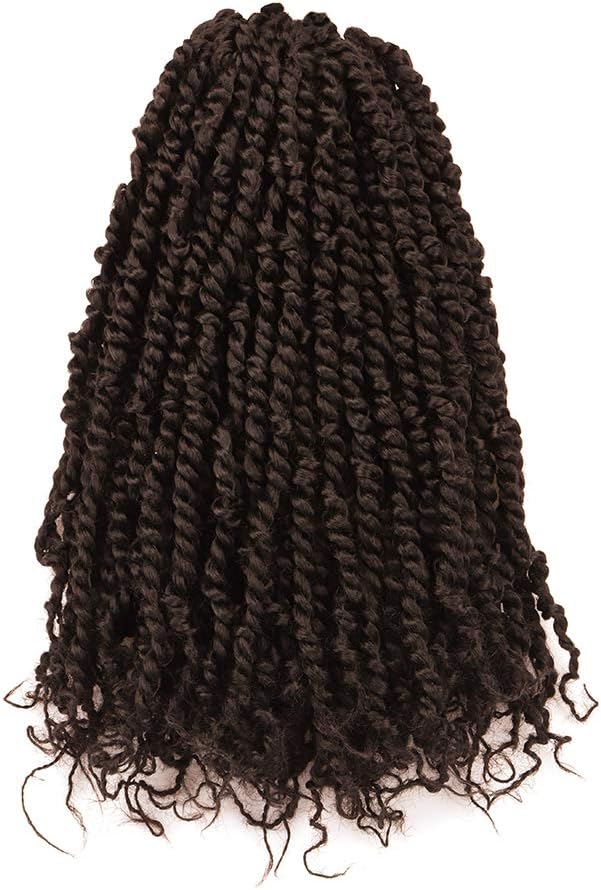 TIANA PASSION TWIST14 inch Hair Pre-twisted Hair 7 Packs Crochet Hair Pre-looped Short Braids Hair Ombre Hair Extensions (14"7Pcs, #4)