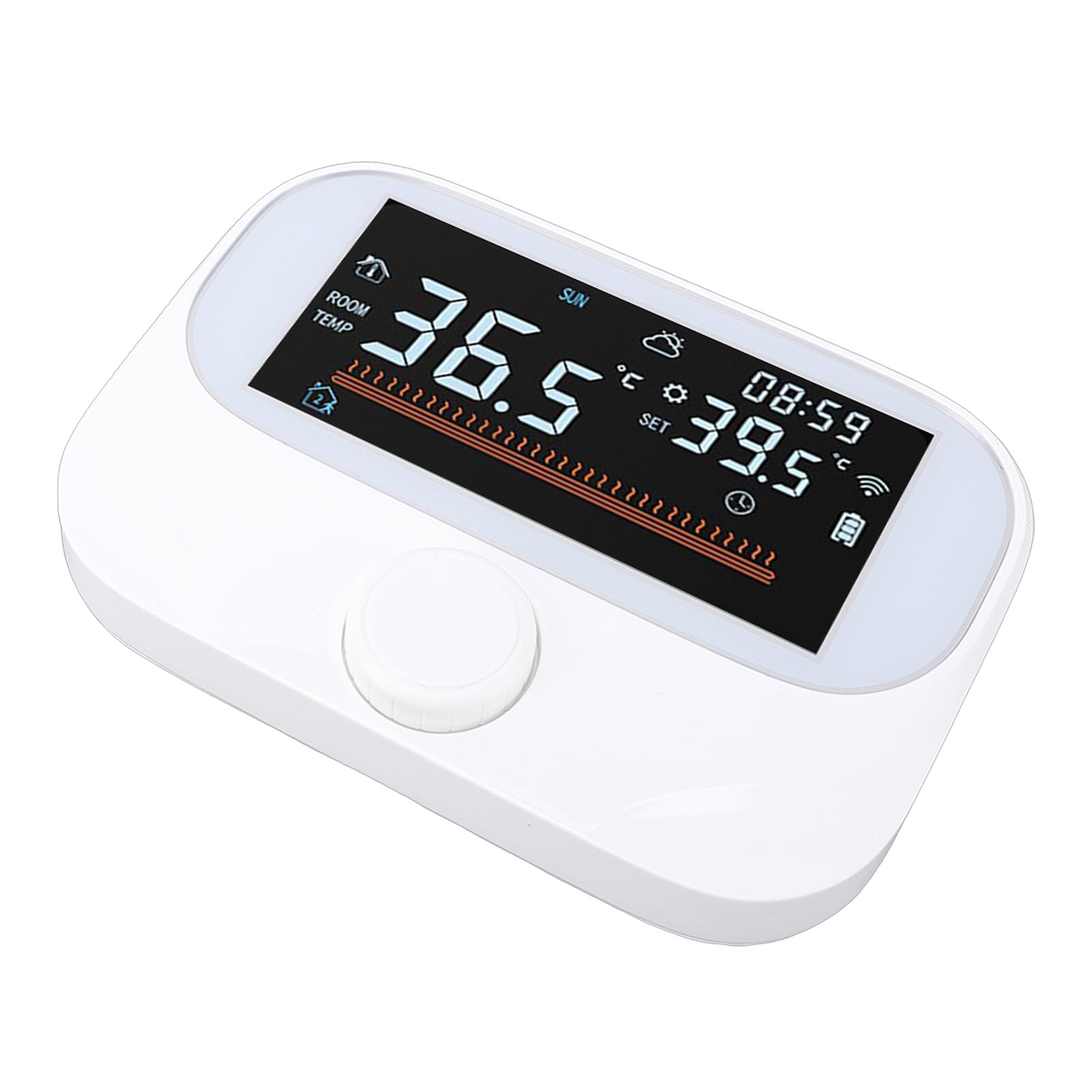 Eujgoov Termostato de Caldera, Controlador de Temperatura Ambiente WiFi | Control Remoto con Smart App, ABS y PC Ignífugos, Anticongelante para Calderas de Gas, Ideal para Hogar, Oficina y hotel.
