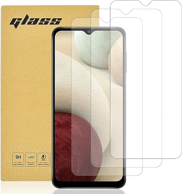 [3-Pack ] Screen Protector for Samsung Galaxy A12 / A13 4G / A02s, Totill [Case Friendly] Tempered Glass Film 99.99% HD Clarity [Easy Installation], Shockproof Scratchproof For A32 Screen Protector