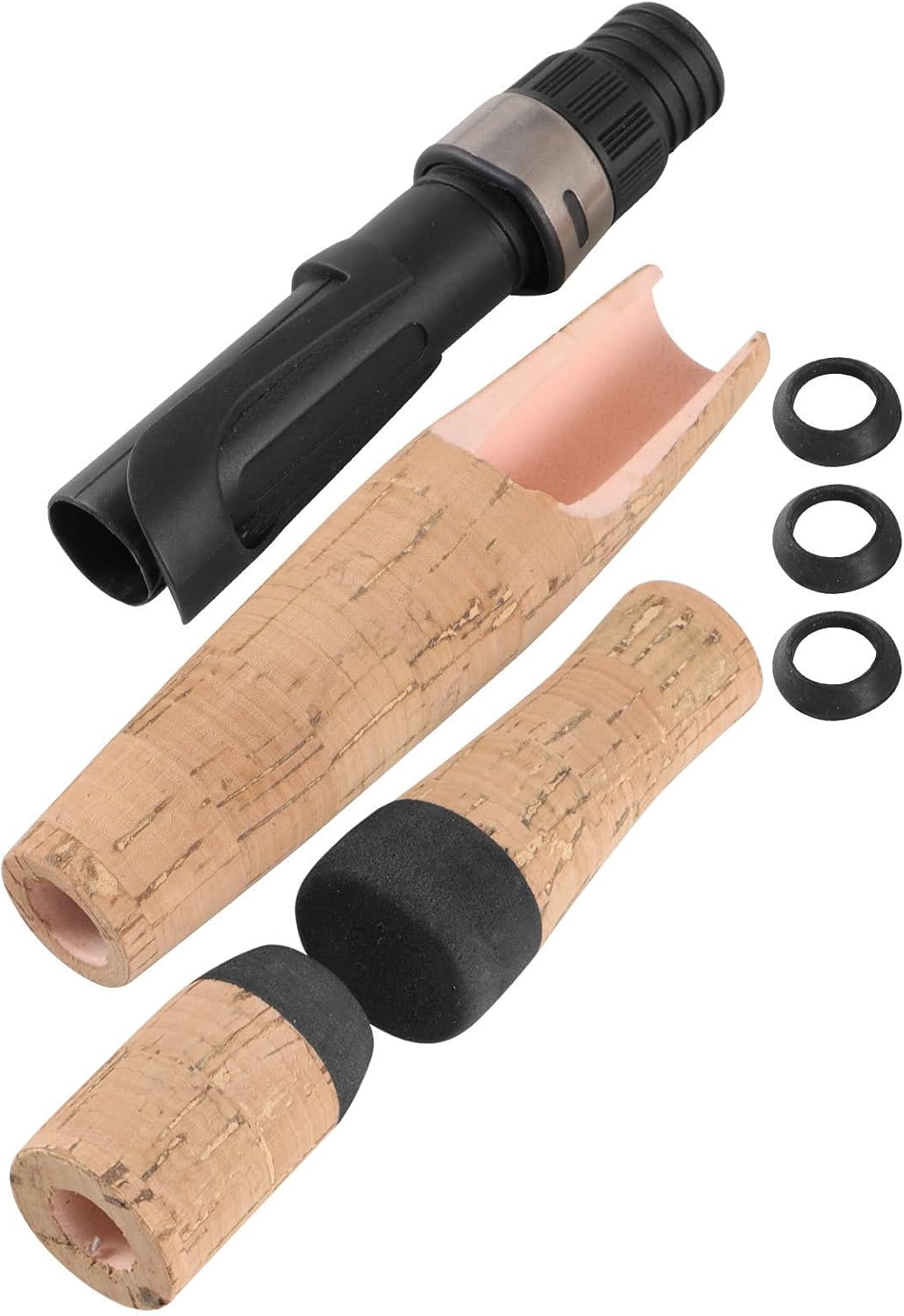 SOIMISS Fishing Rod Grip Handle Kit with Cork and Plastic Material Slip-Resistant Sturdy Fishing Handle Enhancing Stability and Control