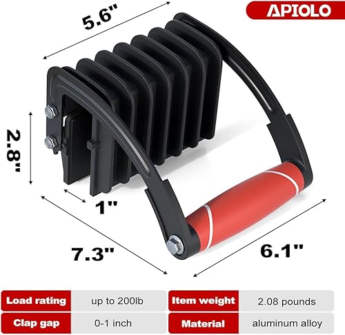 Miniatura 2 de 2 piezas de panel y madera contrachapada, herramienta de elevación de madera contrachapada y herramienta de transporte de paneles de yeso, agarre de