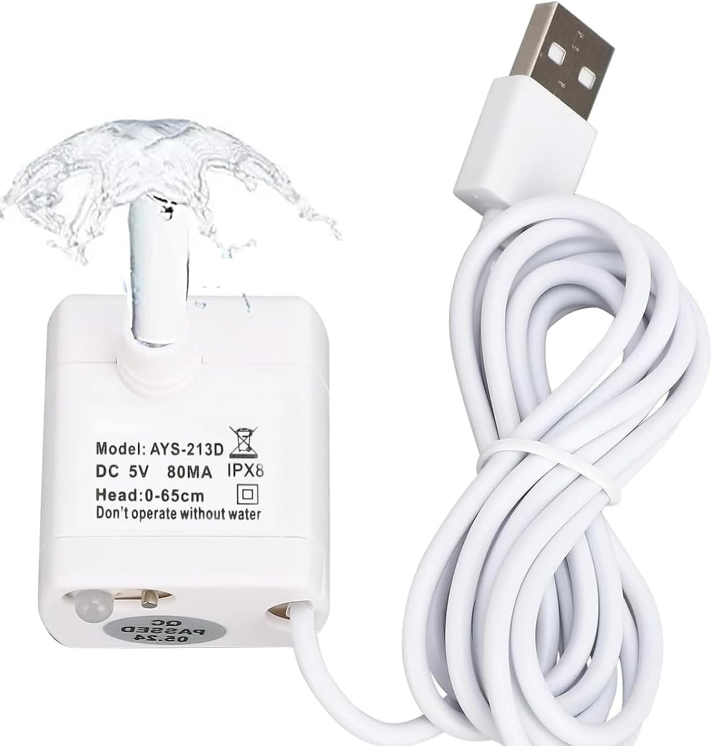 Bomba de repuesto para fuente de agua para gatos, 5V con cable USB